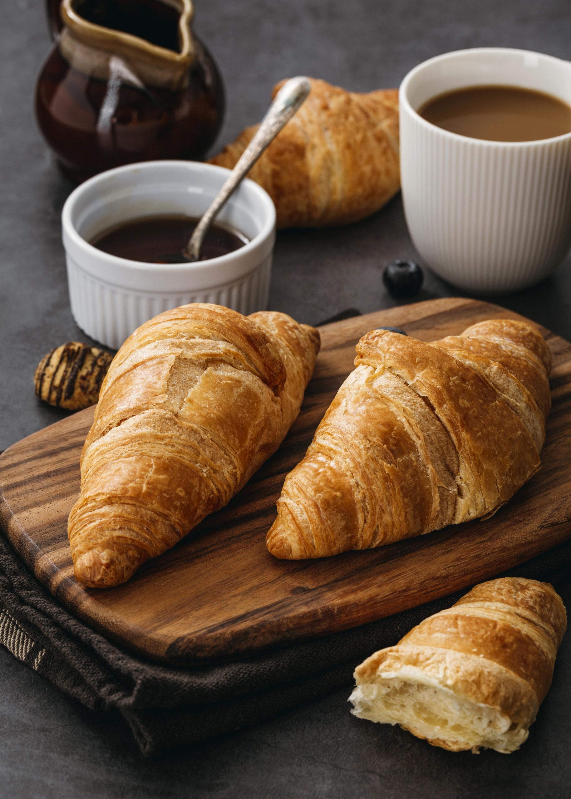 composicion de primer plano de deliciosos productos para el desayuno